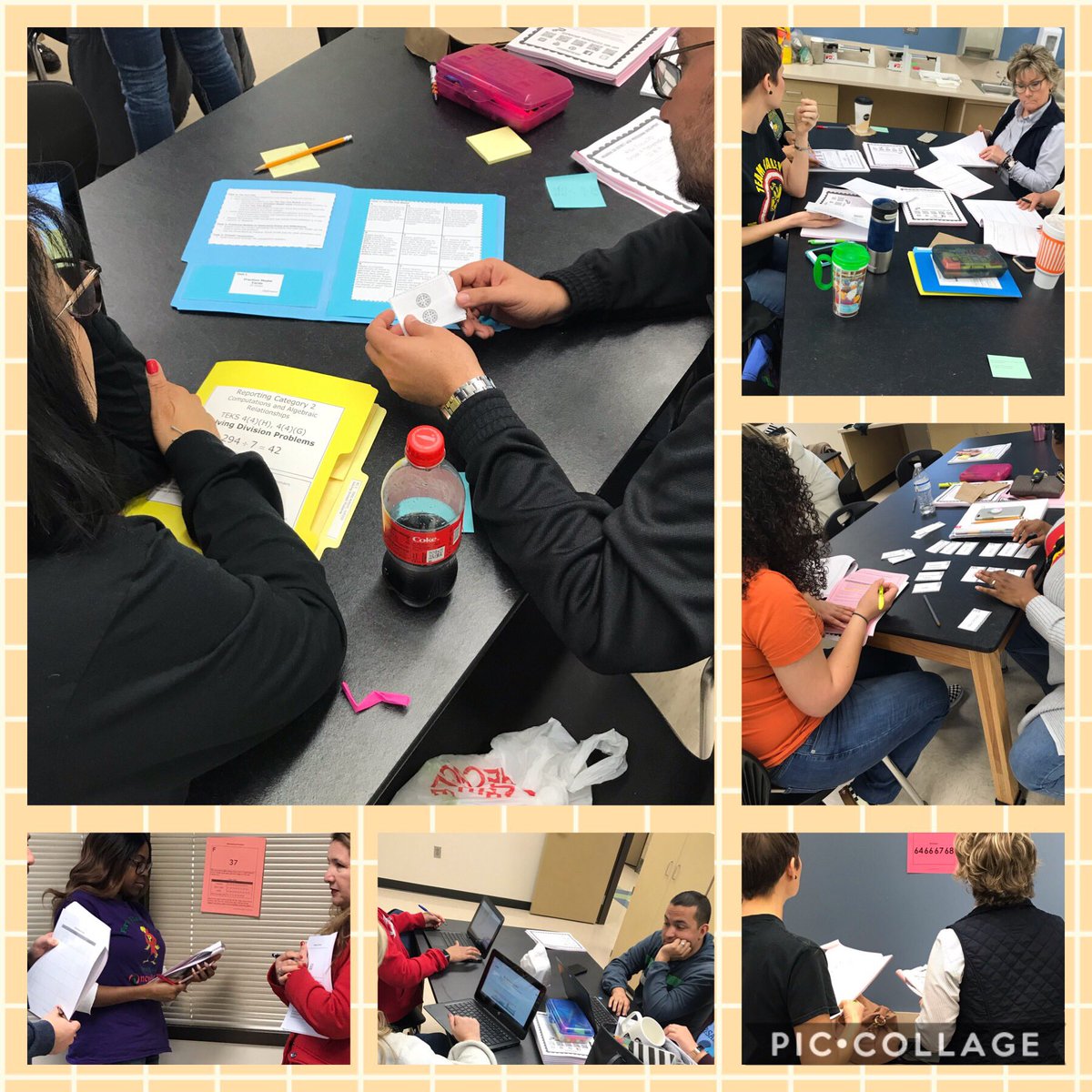 Great conversations amongst 4th grade (Bailey, Williams, Parks, Red bluff, and Richey) teachers while exploring 4th NW resources. #PISDMathChat