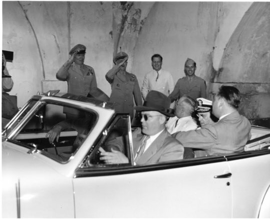 In 1948, then president Harry S. Truman along with Secretary of the Interior, Julius Klug, visit Fort San Felipe del Morro. A year later on Feb. 14, 1949, they form San Juan National Historic Site. This year marks the 70th anniversary of the park! #PresidentsDay #FindYourPark