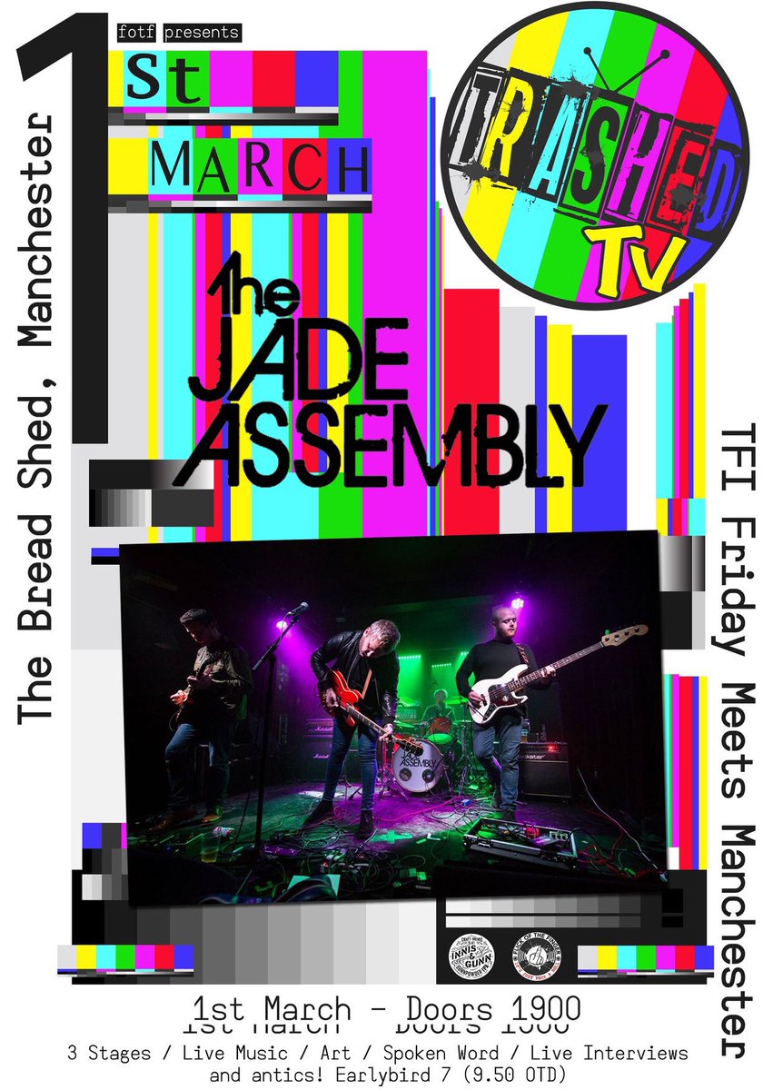 TheJadeAssembly's tweet photo. Next up for The Jade Assembly // πΊ @TrashedTVLive at @TheBreadShedMcr // Fri 1st March // Doors 7pm // Alongside @TheDJohnsonR3AL . @HandsOffGretel , @spacemonkeys , Neighbourhood Baby, @ToriaGarbutt , @analoguetrash + loads more!
Tickets >> https://t.co/32pPTzf2xz ππ
TJA x https://t.co/jBU7udbT7q