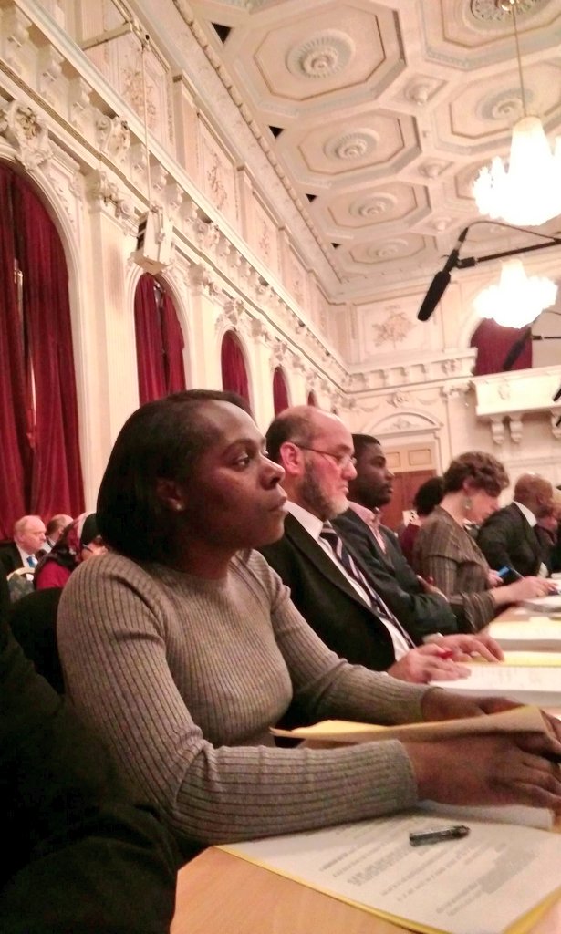 grayee's tweet photo. At @NewhamLondon Full Council meeting to set budget. Marc Francis from @Z2K_trust is giving the Newham partner update https://t.co/hve0I8Ua0R