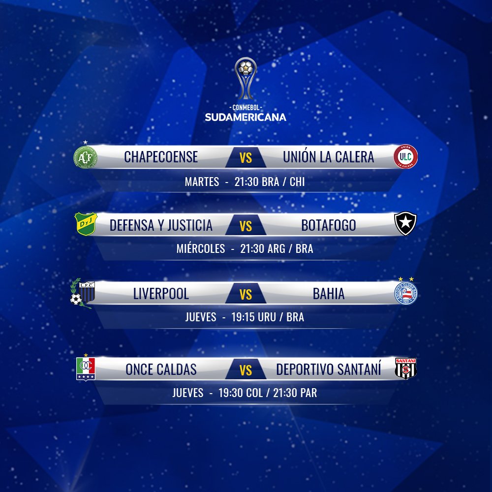 😍🏆 ¡Una semana que promete en la #CONMEBOLSudamericana!

🔜 Se definen los primeros cuatro clasificados a la Segunda Fase.