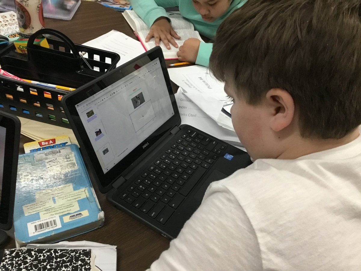 kyla_jeter's tweet photo. 2 years ago, I worked with the 4th grade teacher team @cowpenselem to show them how to create nonfiction eBooks in @GoogleForEdu Google Slides w/ their Ss, but this year, they completed the project ALL BY THEMSELVES! #ProudTechCoachMoment #Spa3TechUp #D3Innovates https://t.co/Bpub5LPebd