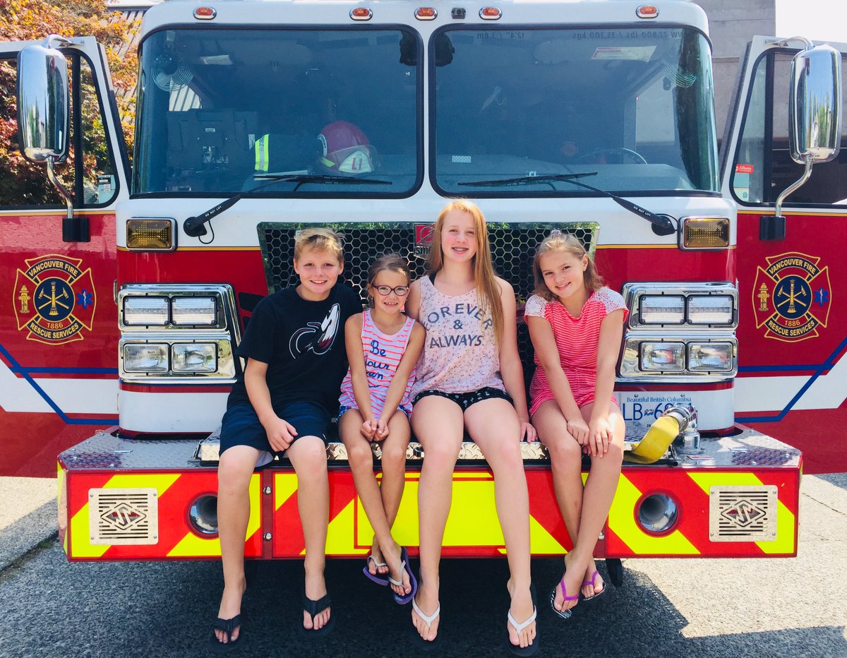 I love these photos featuring both my families-my kids &amp; the #FireService. 

Thx <a href="/VanFireRescue/">Vancouver Fire Rescue Services</a> teams &amp; all #FirstResponders keeping their communities safe &amp; missing a holiday with loved ones today.

And #HappyFamilyDay to all the families-thx for your support &amp; love! 

#VFRS