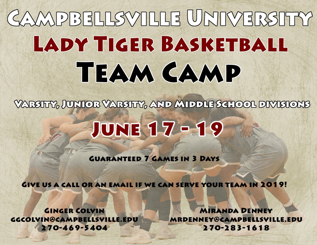 LTB_CU's tweet image. It’s never too early to start thinking about summer team camp! Let us know if we can serve your team in 2019. Also, best of luck to all of the girls basketball programs in the state of Kentucky as postseason play begins!! 🏀🏆👌