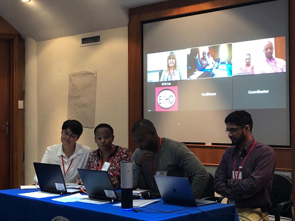 acsglobal's tweet image. One step closer to #DemocratizingKnowledge, Christine (@kenconetwork ED) &amp;amp; Jessica (#StepsAheadConsulting Director) practice facilitation skills in mock #cancer ECHO clinic on day 1 of training @ProjectECHO #ImmersionTrainingJohannesburg #SystemsChange #MovingKnowledge