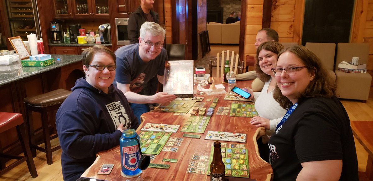 #PPCon2019. Great game of Glass Road with Jenn, Rachelle, and Cheryl