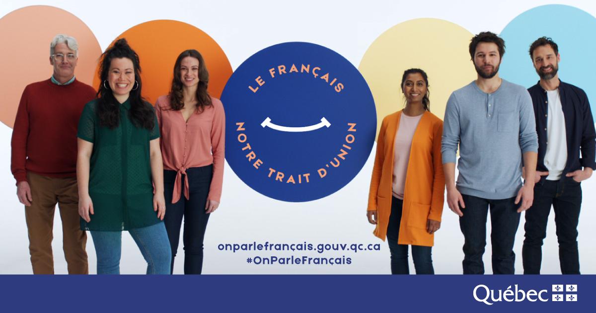 MCCQuebec's tweet photo. Le @gouvqc est fier de lancer la campagne Le français, notre trait d’union!
#OnParleFrançais @OQLF @MIDI_QC
https://t.co/A7e9zkAXKi https://t.co/9zHF9kYYRI