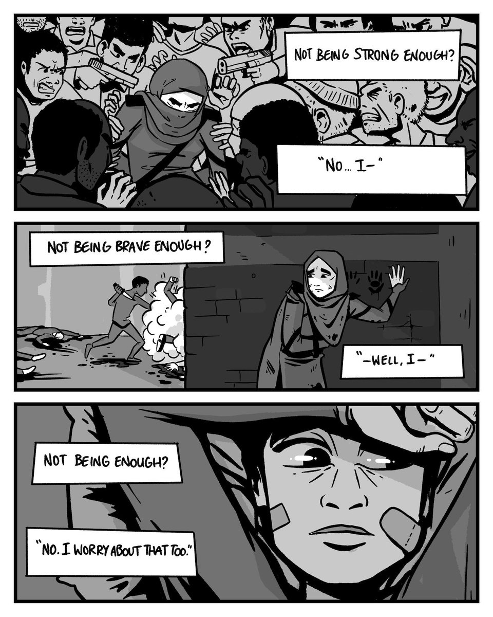 qaheracomic's tweet photo. on the occasion of #visiblewomen, here's a full qahera comic: On Things We Have to Worry About https://t.co/aDESXxeAlT