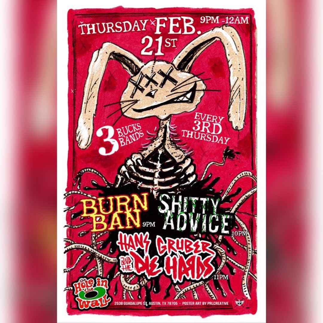 burn_ban's tweet photo. Double header this week!! Who’s EXCITED?!?!? #punkrock #punk #atx #austin #livemusic https://t.co/cN7VtMEUn2