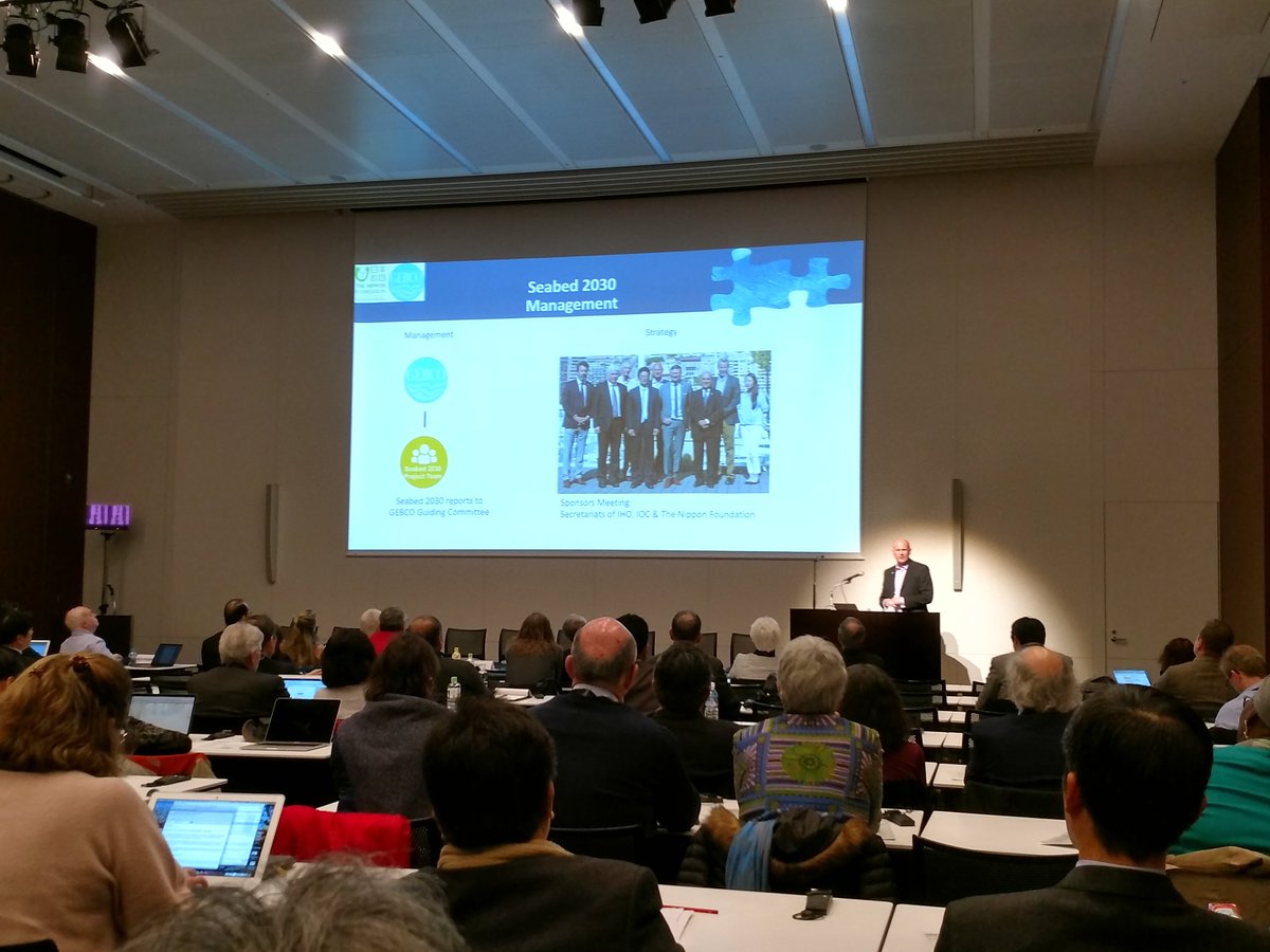 LNeretin's tweet photo. Ambitious initiative by @SPF_PR to map all #ocean floor by 2030: Seabed 2030 reported at #IODE25 meeting in Tokyo today @IocUnesco #GEBCO https://t.co/mHkjlutwRC