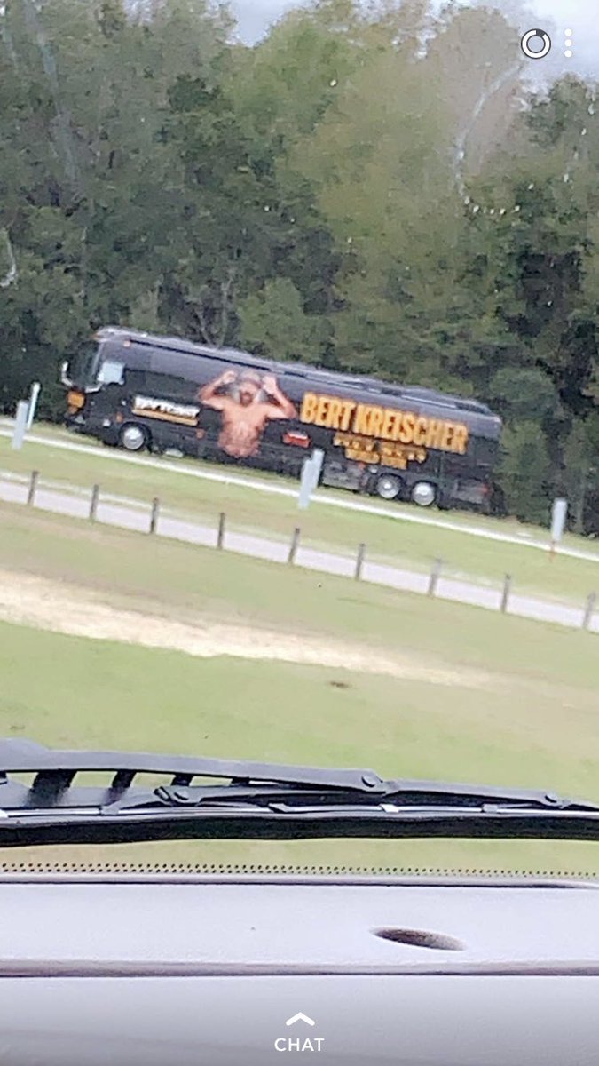 Kristal_Stems's tweet photo. @bertkreischer my friend who is part of the traveling Budweiser Clydesdale hitch saw this in Pensacola today on his way to Galveston Texas and sent it to me 😍😍 #bertbertbert #tourbuschamp #bodyshotworldtour https://t.co/J6pKeUKO5g