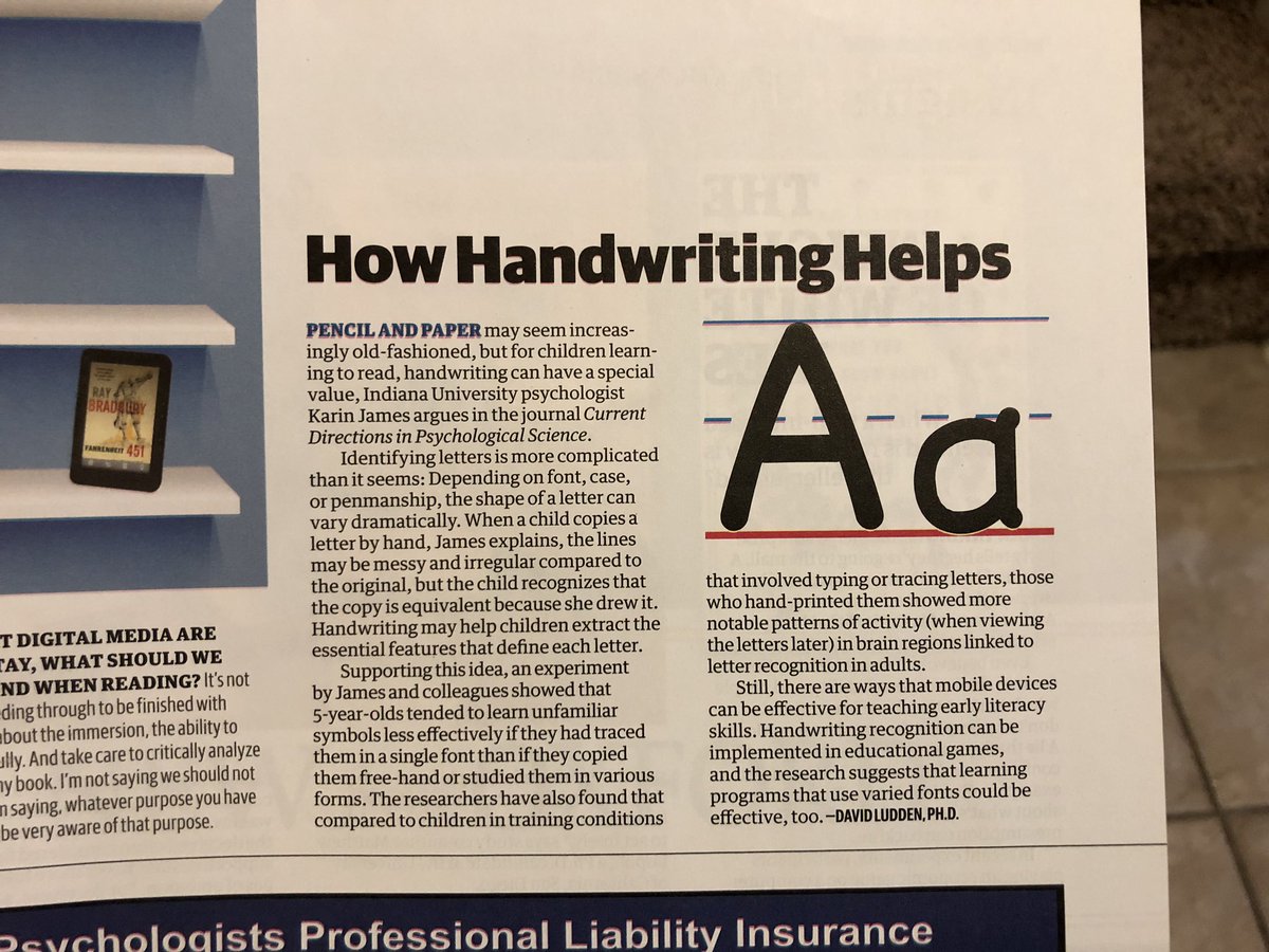 OlsenHasClass's tweet image. How Handwriting Helps (early readers). @PsychToday #handwriting