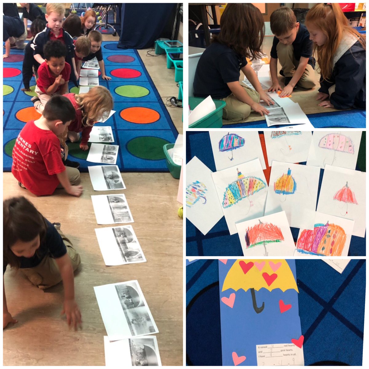 kbebee_perrette's tweet photo. We loved our week of lessons that involved umbrellas ☔️ #reading #textmapping #math #science #writing #Semmesational #kindergarten https://t.co/Qd7NSf3I36