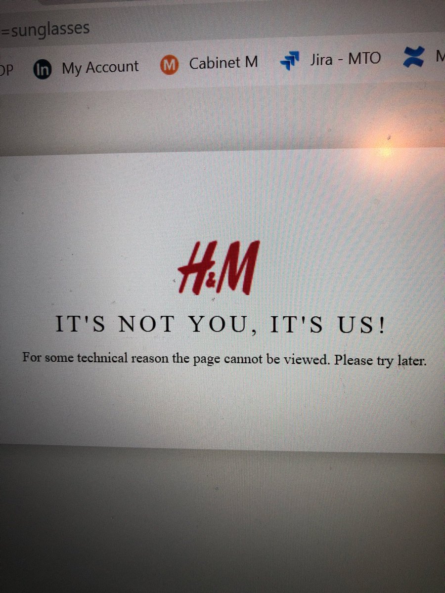 aandrews44's tweet photo. @hm well, so much for taking advantage of the sale when you can’t even checkout https://t.co/u78FVIG6wU