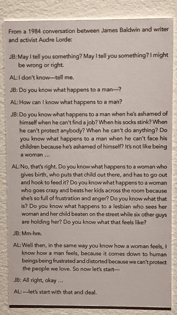 Audre Lorde in conversation with James Baldwin courtesy of  Gallery

Happy Birthday Audrey Lorde! 