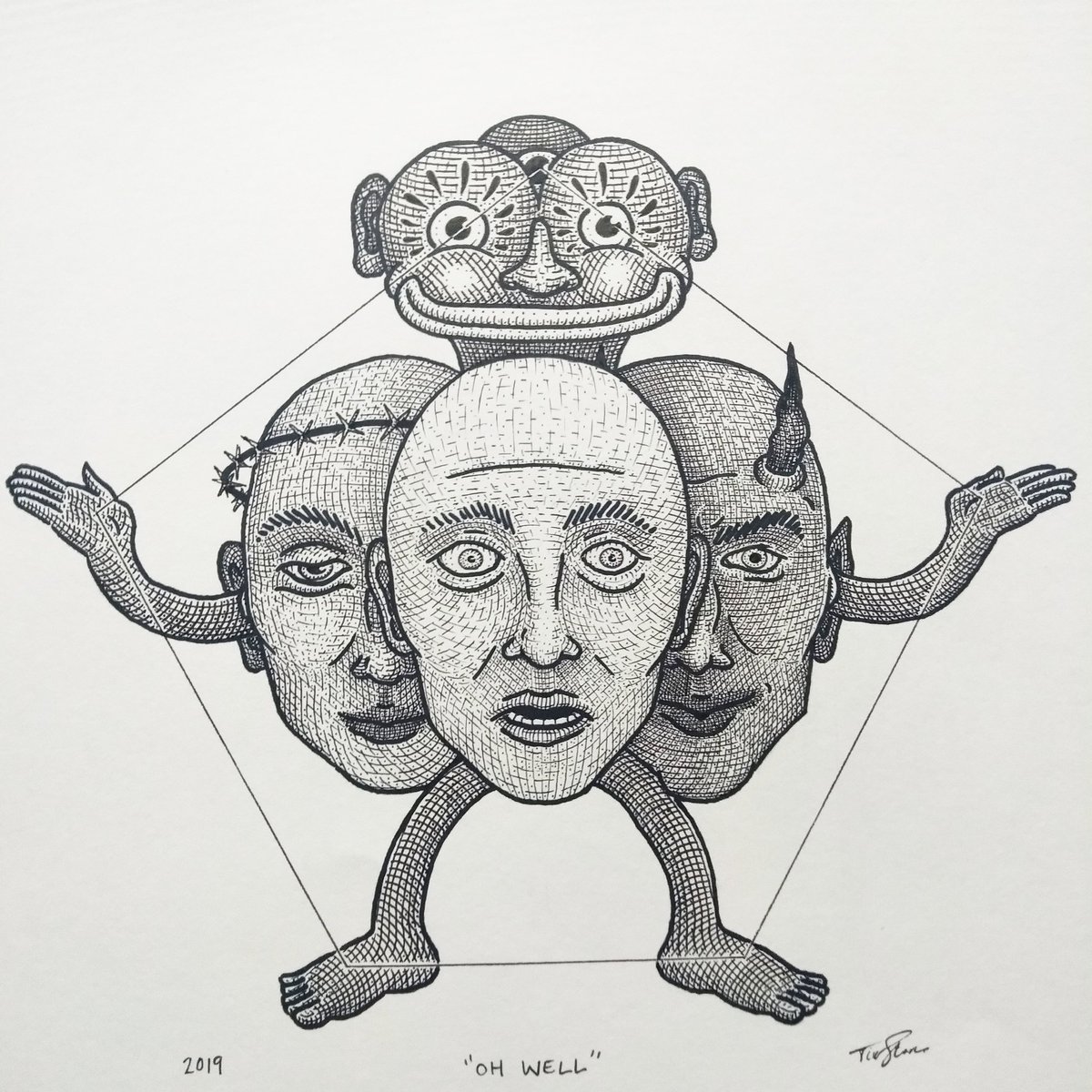 "oh well" says it all #illustration #surrealism #absurdism #psychedelic #drawing #linework #blackwork #ohwell #art #lowbrow