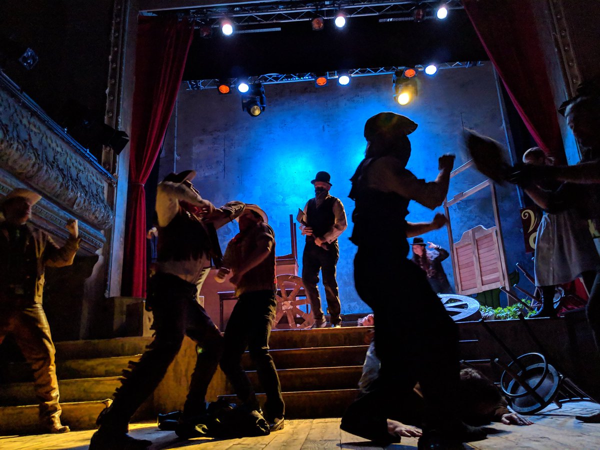 ImprovCowboy's tweet photo. We cut back to the cave, where the ducks are waiting for a fight, and an extended fight (with guns and other weapons) breaks out, until the sheriff gets captured https://t.co/Ikpi9XQJll