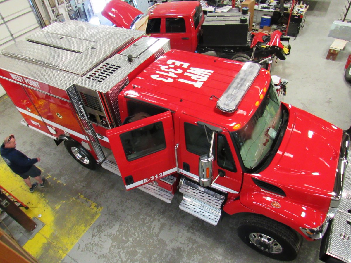 BMEFire's tweet photo. Inspection time! West Point Fire is here today to inspect their new #Model34. https://t.co/SovB8iIf72