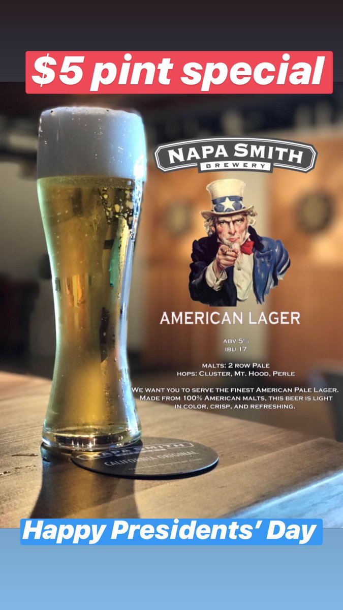 Napa_Smith's tweet photo. We’re celebrating all day with $5 American Lagers. 🇺🇸 https://t.co/MCcSsyfRPY