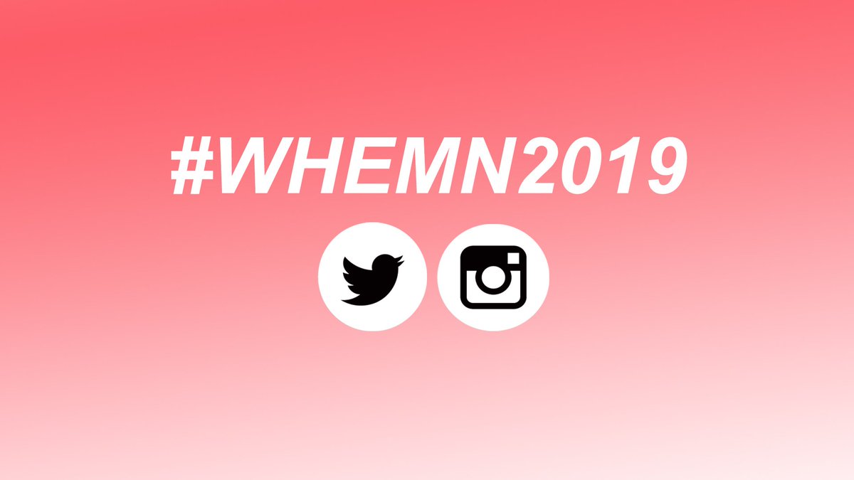 whemn's tweet photo. WHEMN is only a few days away! While you prepare to attend this event, be aware that we will have a social media wall on display using the projectors throughout the conference. Just use the hashtag #WHEMN2019 on your Instagram and Twitter posts to be featured on the screen! https://t.co/cBdTHG3Jkn