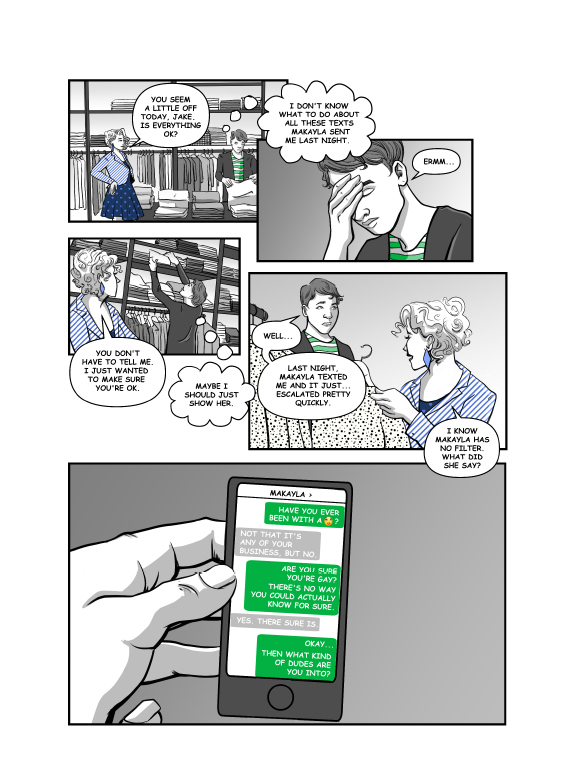 Define_theLine's tweet image. Hi there! We're Nikki Larchar and Tina Todd and we're the co-writers of a comic book that helps people understand how to react, report, and speak up against sexual harassment in the workplace. #VisibleWomen #definetheline