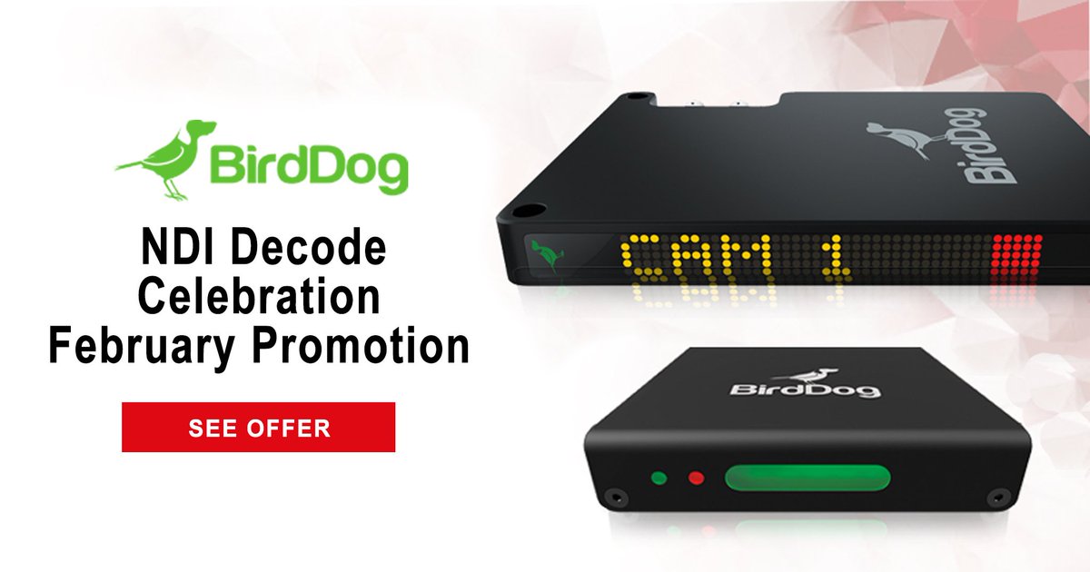 eproav's tweet photo. BIRDDOG NDI Decode Celebration February Promotion
https://t.co/8r1ZFRffWZ
#birddog #promotion #ndi #encoder #converter #februarypromotion #specialoffer #limitedtimeonly #birddogoffer https://t.co/lSObxNCDMZ @ateksis https://t.co/RVaPudIUk1