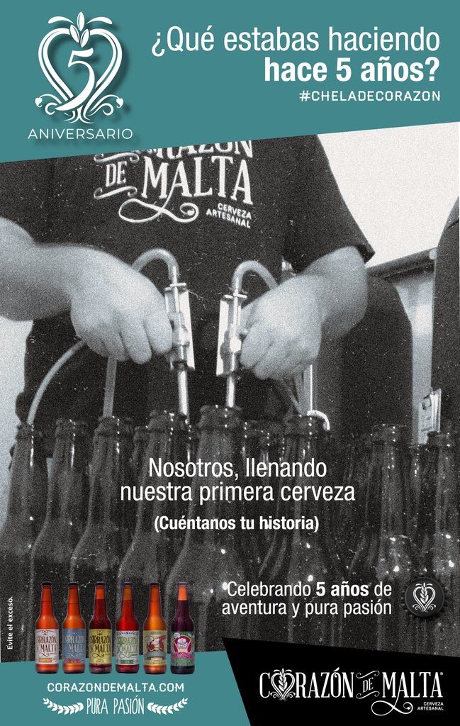corazondemalta's tweet photo. Y tú ¿qué estabas haciendo hace 5 años?
Nosotros llenando nuestras primeras botellas.
Cuéntanos tu historia.
#corazondemalta #cervezaartesanal #artesanalesdeverdad #cervezamexicana #craftbeer #homebrew #ajijic #chela #cheladecorazon #aniversario #purapasion #cumpleaños https://t.co/BGGD5vRqS7