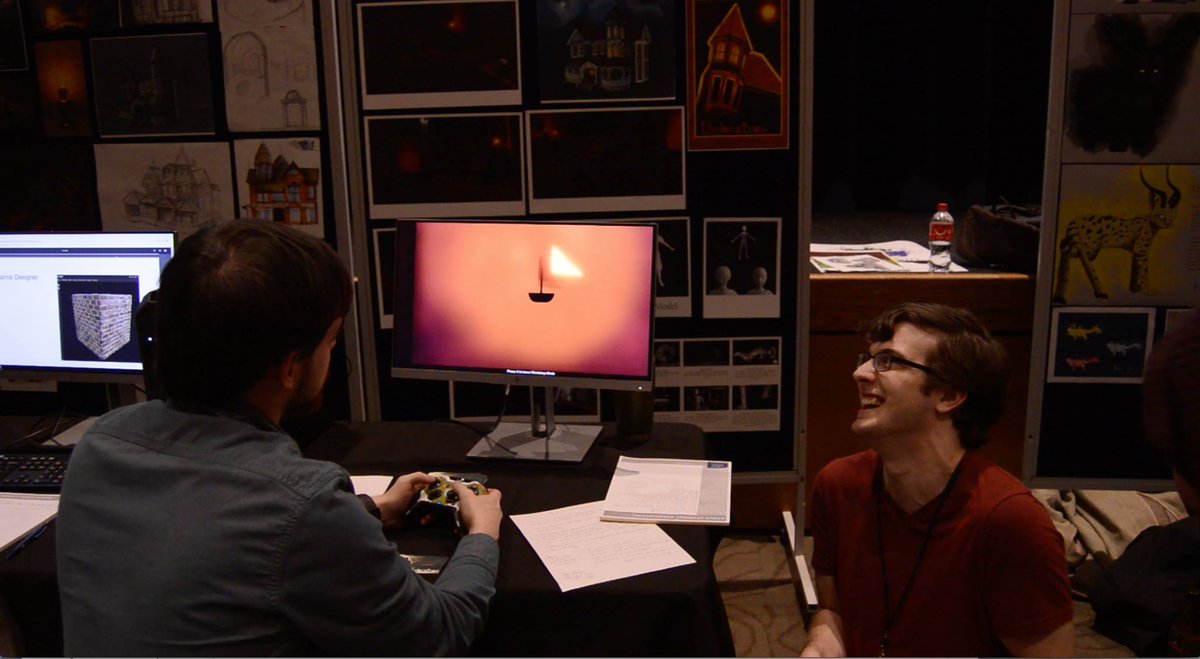 AlunaTheGame's tweet photo. We had so much fun showing off Aluna at Stout's Fall Game Expo. We can't wait to show everyone our completed project in May at the Spring Expo! @UWStoutGDD #gamedev #unity3d https://t.co/4IE2fhOSJu