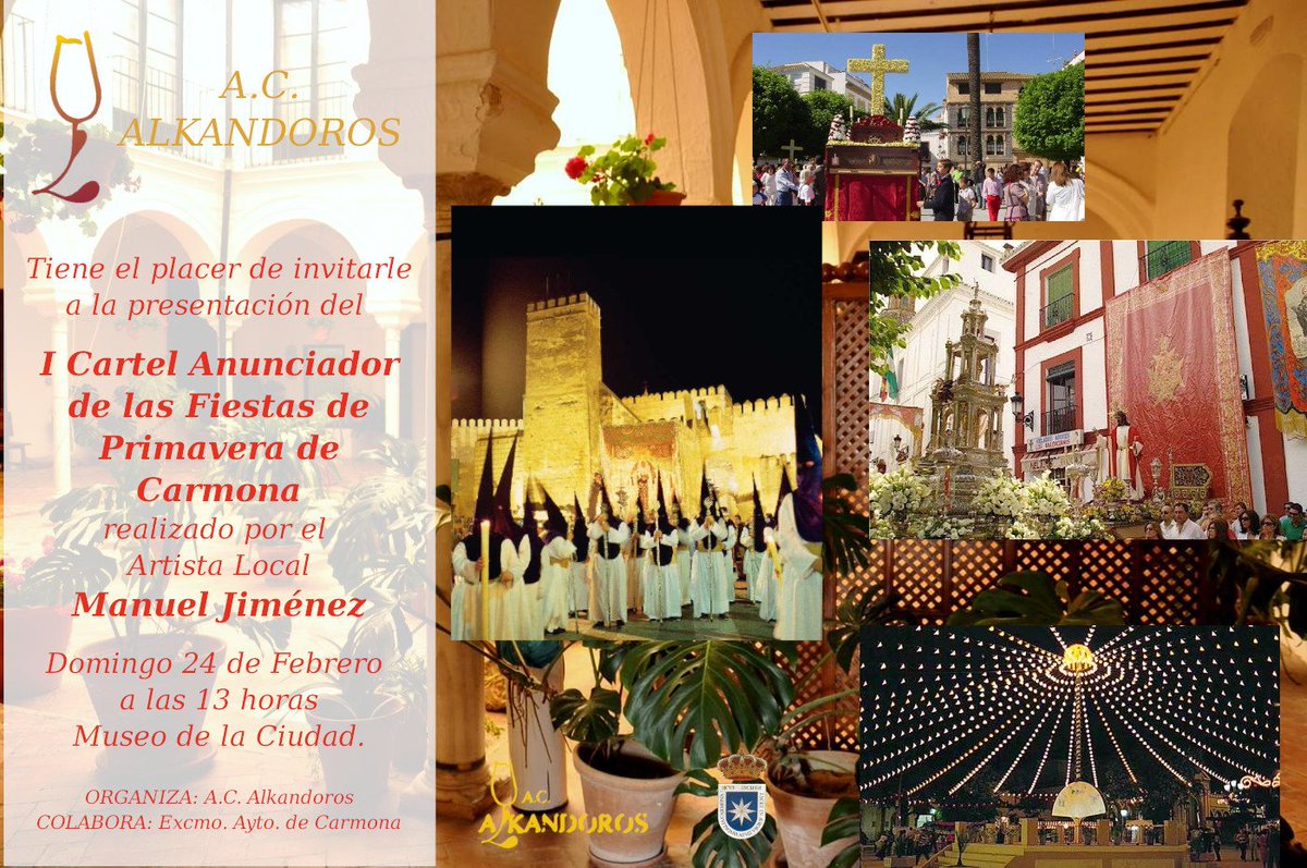 Alkandoros's tweet photo. Atención atención!!! I Cartel anunciador da las fiestas de primavera de Carmona!!! https://t.co/kK2fZkoGaq