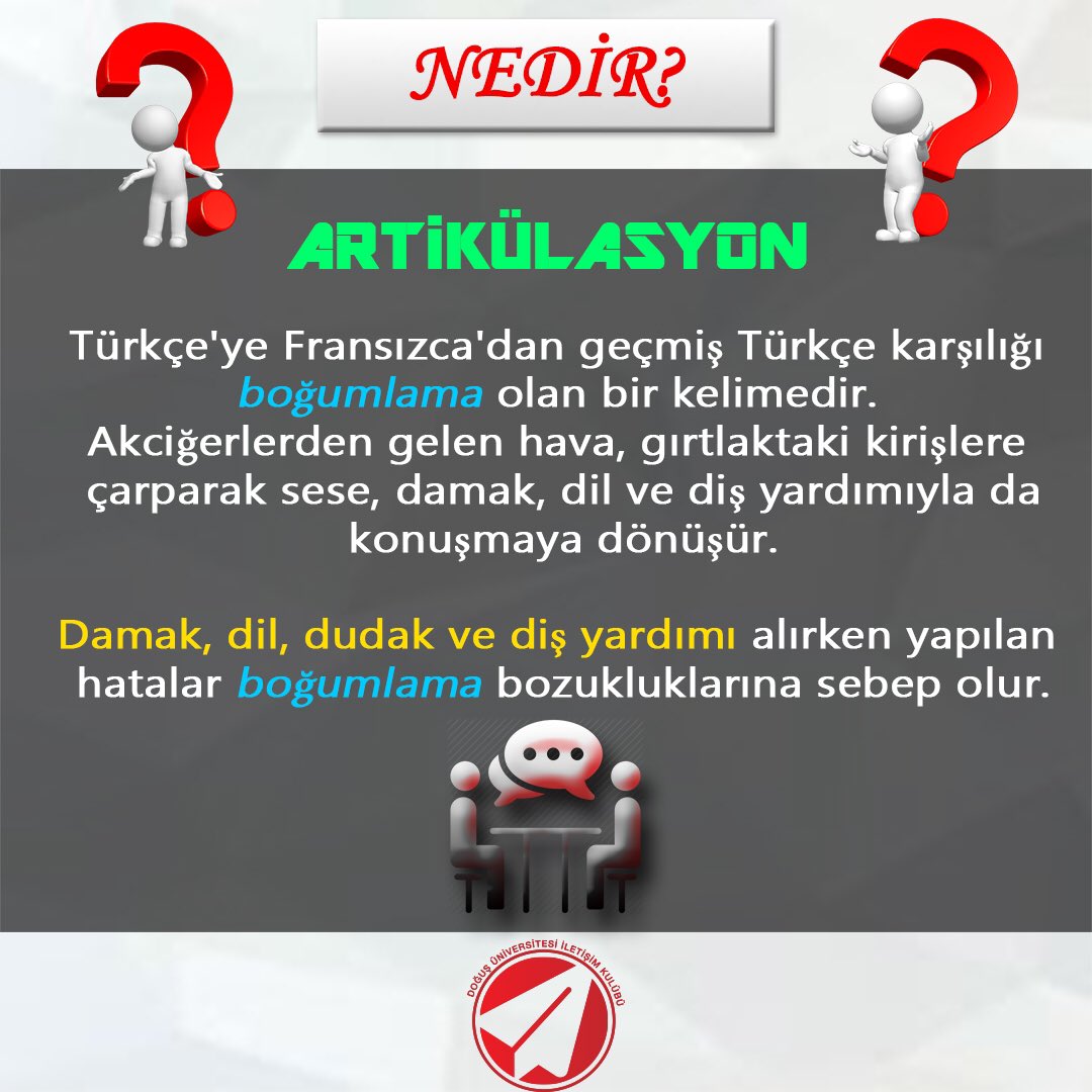 doucomm's tweet photo. Merrhaba İletişim Kulübü Ailesi 😍

Etkili konuşma sanatı için en temel unsurlardan üç önemli kavram olan; Diksiyon, artikülasyon, fonetik kavramlarını inceliyoruz. 🧐

Böyle bilgilerin devam etmesini istiyor musunuz?

#diksiyon #artikülasyon #fonetik #iletişim #doucomm https://t.co/fabxP936PZ