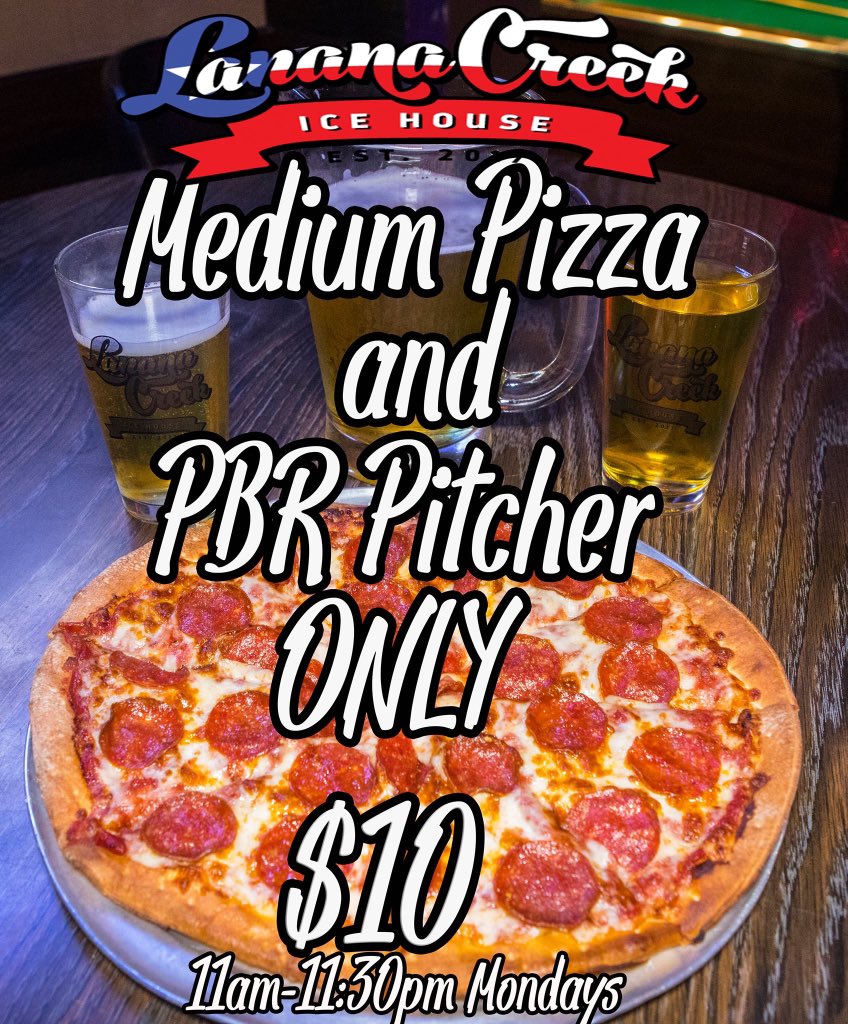 flashbacknac's tweet image. Pizza and a pitcher of @PabstBlueRibbon for only TEN BUCKS!! Tonight!! @SFAQuestions #pizzaplug #lananacreekicehouse #nacogdoches #sfa #sfasu