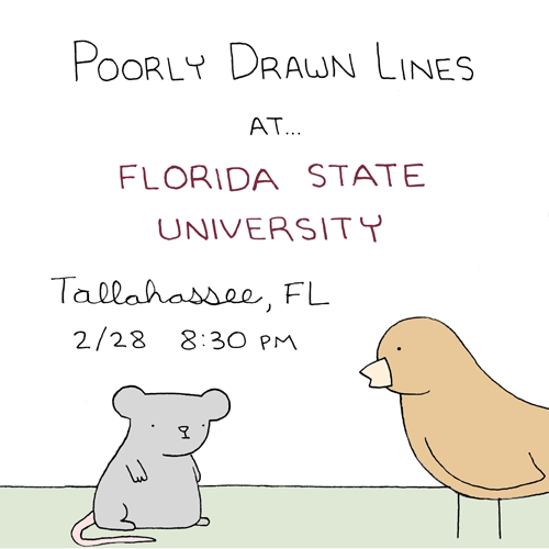 heading to @floridastate at the end of this month! come hear me talk about comics, and the making of them https://t.co/MDXy95zyQx 