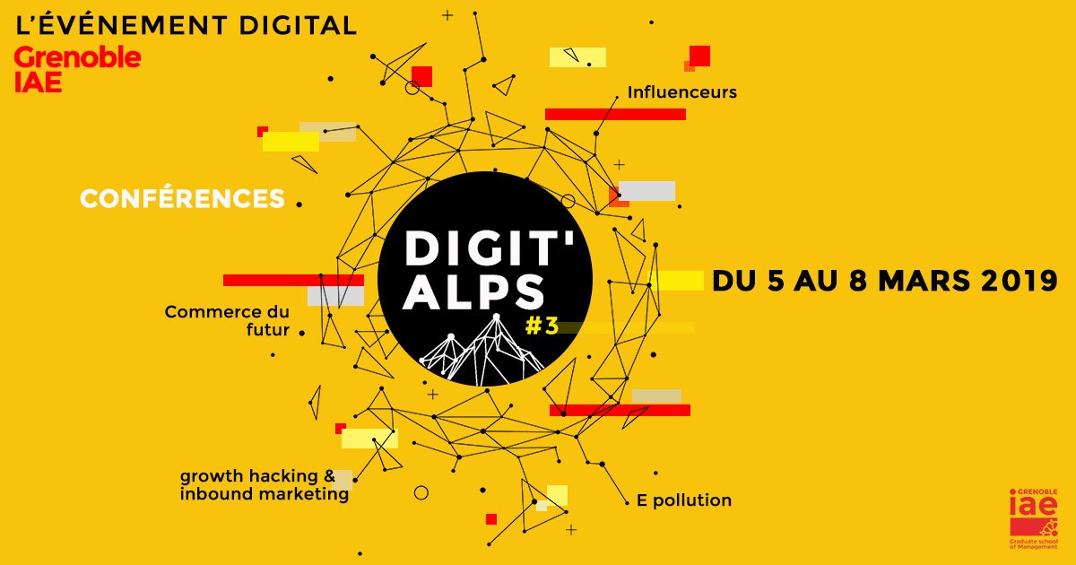 iae_digitalps's tweet photo. #Digitalps C'est reparti ! La 3em édition vous attend du 5 au 8 mars 2019 à #GrenobleIAE ;) Plus d'info & inscription : https://t.co/IZ6weuOlmY https://t.co/IG7PjKMJi0