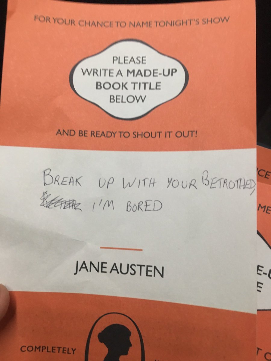 Austentatious tweet media