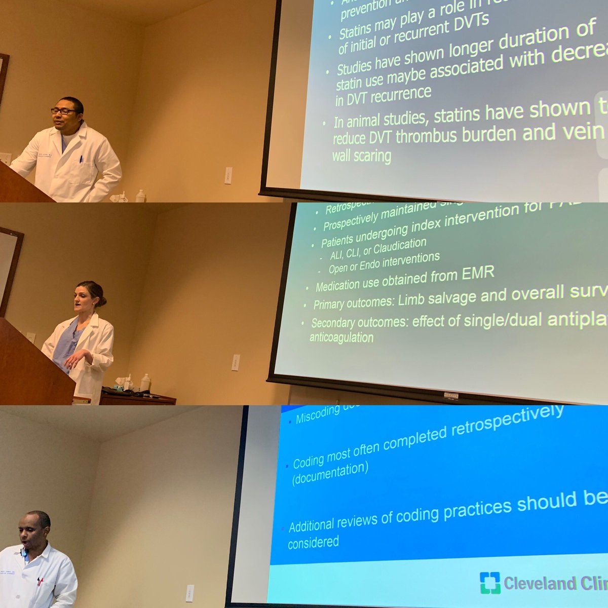 FrankCaputoMD's tweet photo. Tonight it’s Greek night @ClevelandClinic vascular journal club ... discussing statin use and limb salvage moderated by @smolock1 with @drseanlyden with a side of gyros and tzatziki sauce #withascalpel #armedwithdata https://t.co/WIX5qmsybg