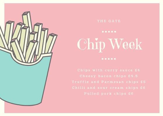 Quiz night and chip week at <a href="/TheGateBWood/">The Gate,BricketWood</a> 
My diet has been kicked to the carb.