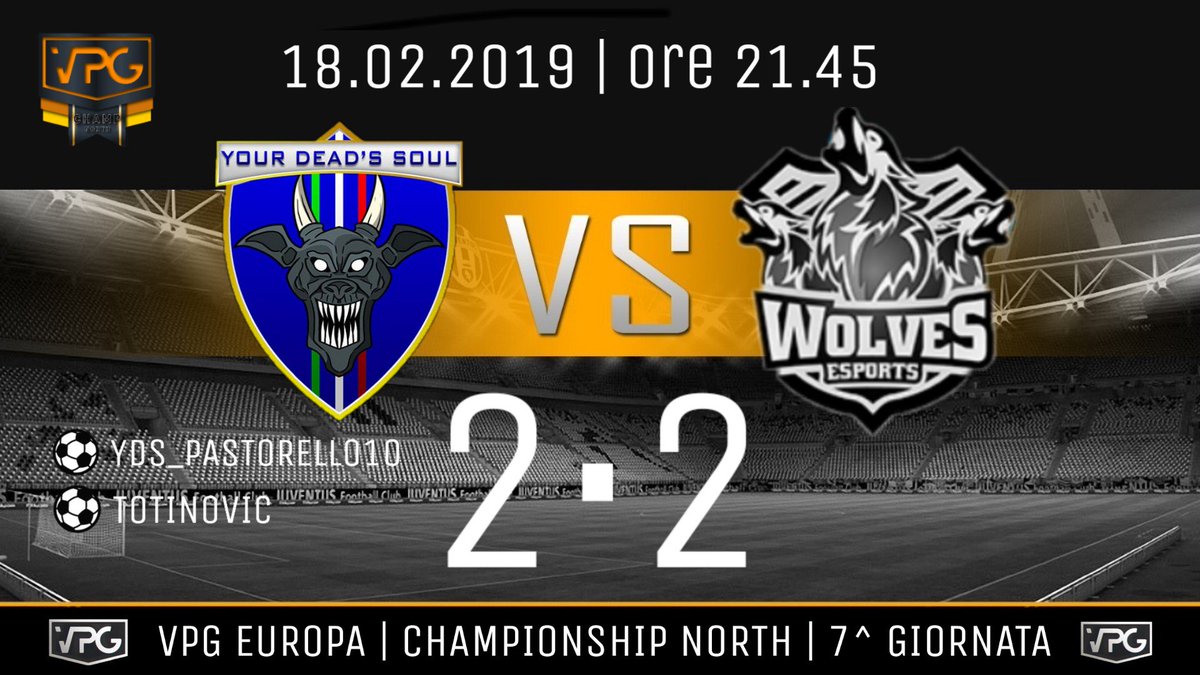 YourDeadsSoul's tweet photo. 🏆 @VPGChampNorth @OfficialVPG
📊 Championship North
🆚 #EsportsWolves | ➖
⚽ @JosephCeglia
⚽ @Totinovic23
👟 @Vafkez
🏆 @VPG_Italy @OfficialVPG
📊 Lega Pro Gir. C
🆚 @AsuraProClub | ❌
⚽ @Fabio_Galli_
👟 @JosephCeglia
GG agli avversari 👏👏 https://t.co/S55TUpHZJ6