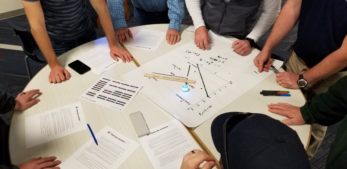 KellerHSLibrary's tweet photo. Thanks to @KHSIndianNation math dept for allowing me to introduce you to @SpheroEdu and @Ozobot while you mixed algebra with coding to find that treasure! #KellerMath @shannonk https://t.co/ZOCfWgZVun