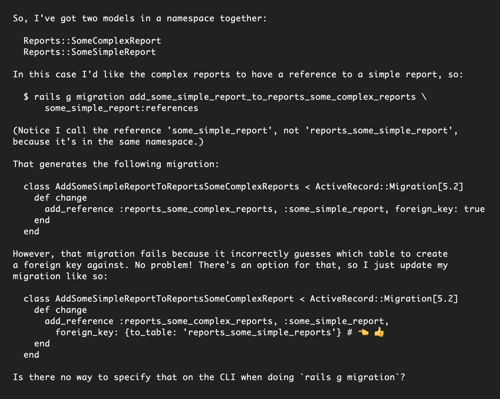 Andrew Culver on Twitter "Rails developers Does anyone know if there is a way to specify a