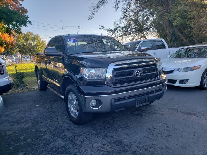 2010 #ToyotaTundra 4x4 Grade 4dr Double Cab Pickup SB is the perfect truck for your everyday commute or a tough day at the job! #Danilos #AutoSales #WhitePlainsNewYork