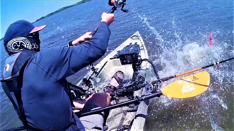 A big ol #catfish was nice enough to give me a free ride! More action in the video->youtu.be/ayC7tny4n6Y

#rivercertified #kayak #kayakfishing