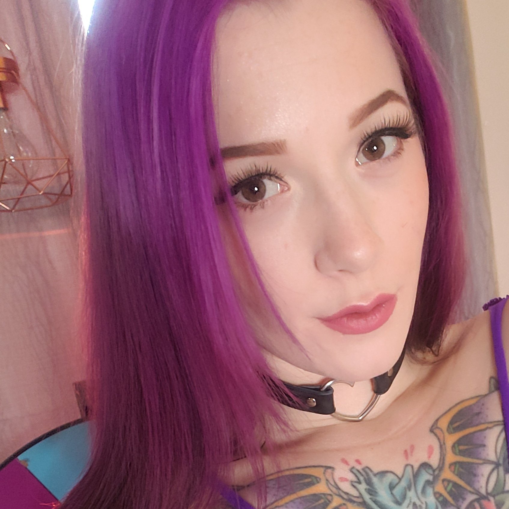 TW Pornstars 1 pic. __F3LIN3__. Twitter. Im purple again 💜. 11 43 PM