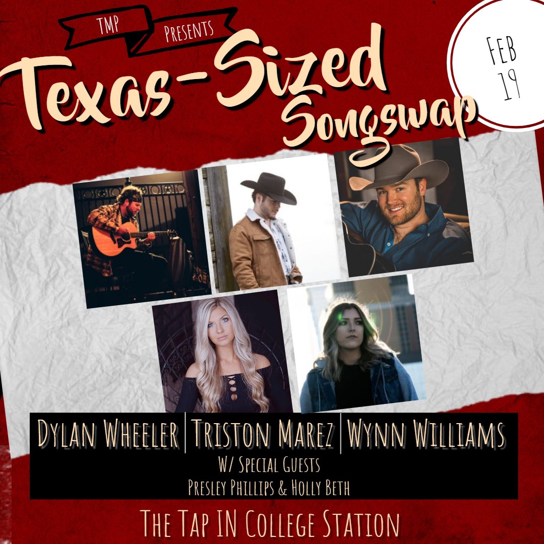 TxMusicPickers's tweet photo. We’ll see ya tomorrow Aggieland at @TapBcs for a Texas-Sized song swap! https://t.co/26unAiFC8J