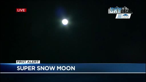 LOOK OUTSIDE! Check out the Super Snow Moon. Stay tuned all evening for your latest weather updates with News10NBC's @WHEC_RSPETA