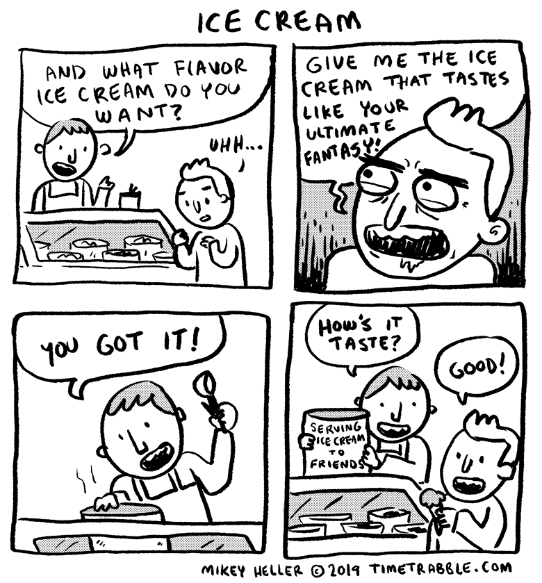 i drew a comic about ice ream 