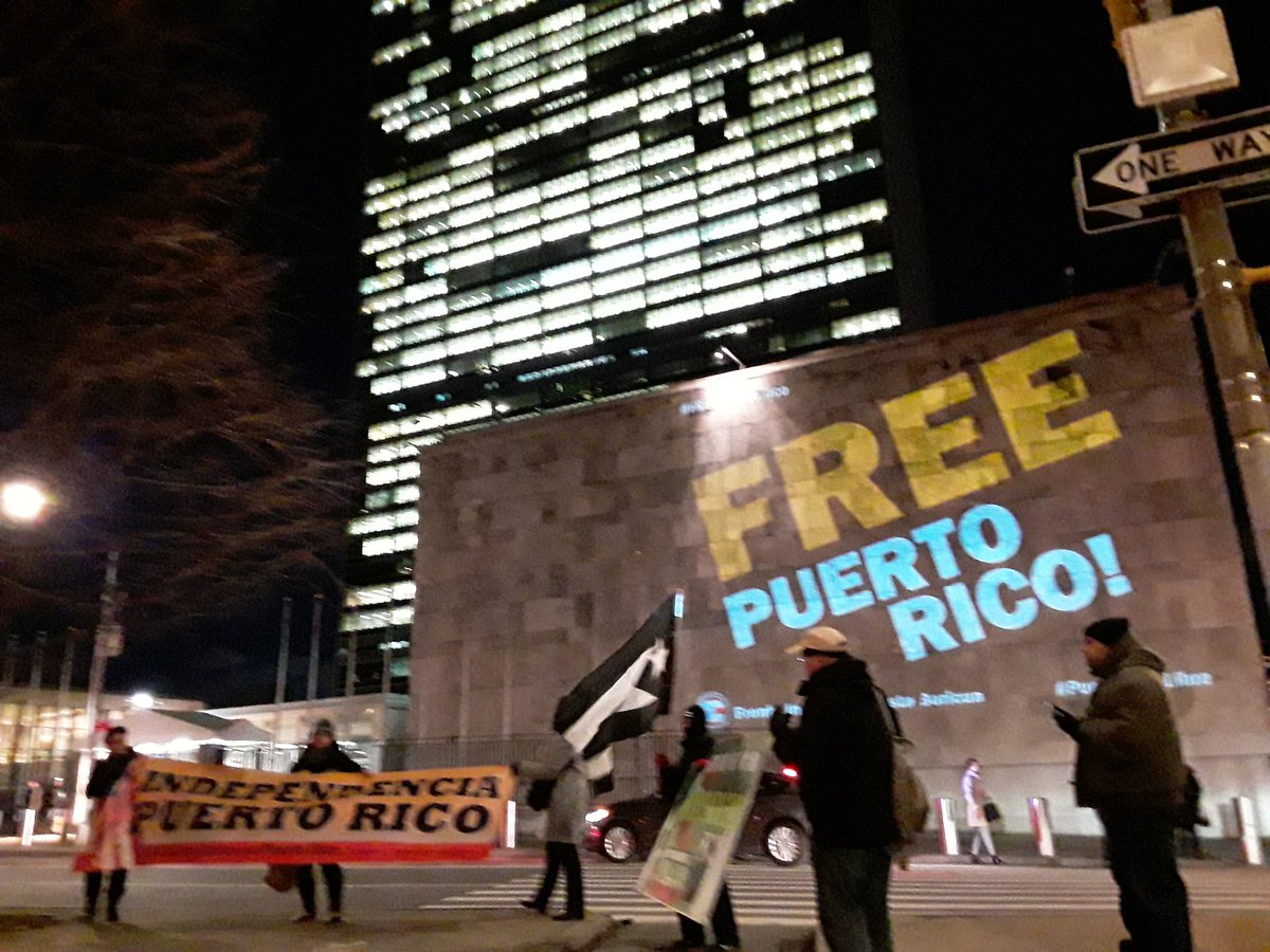 ManuelEMelende5's tweet image. Protesta del Frente Independentista Boricua ante la ONU, hoy lunes 18 de febrero.