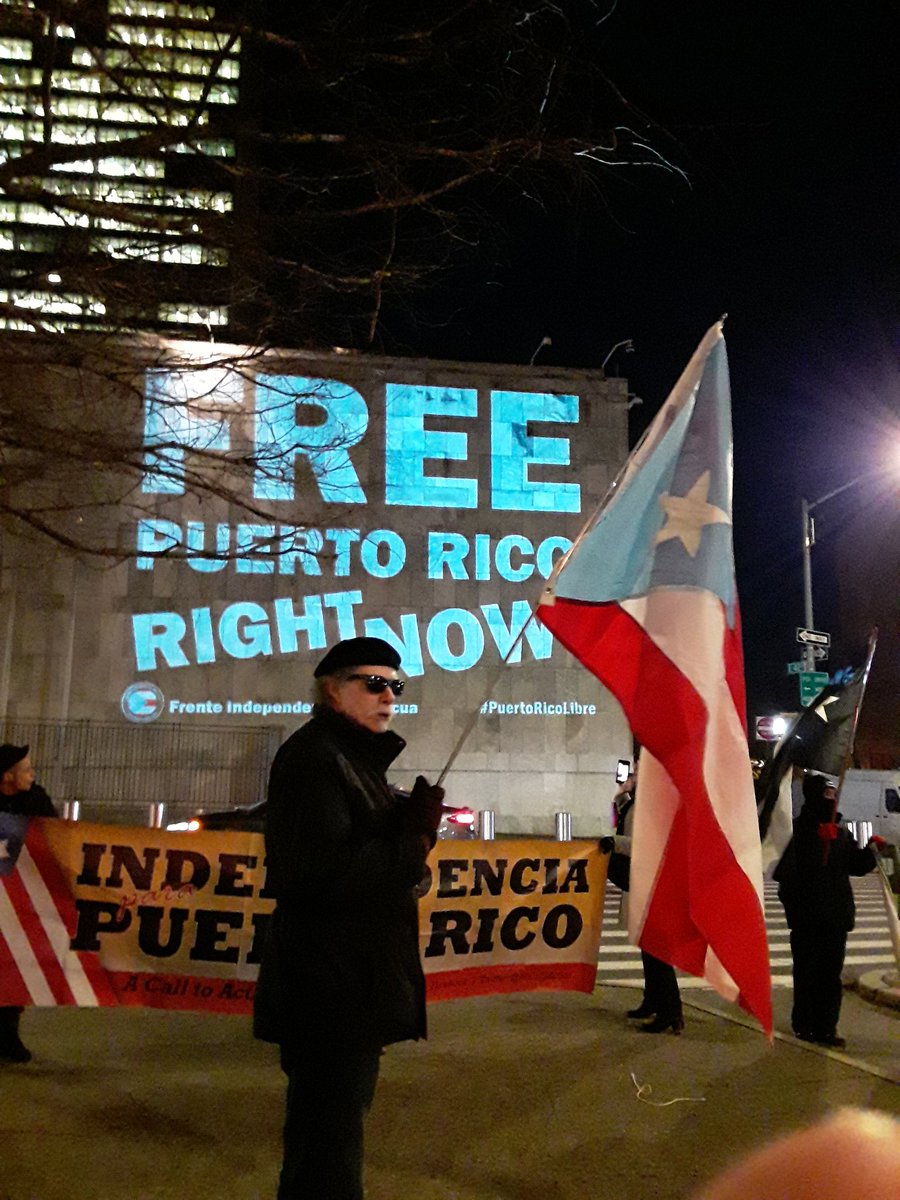 ManuelEMelende5's tweet image. Protesta del Frente Independentista Boricua ante la ONU, hoy lunes 18 de febrero.