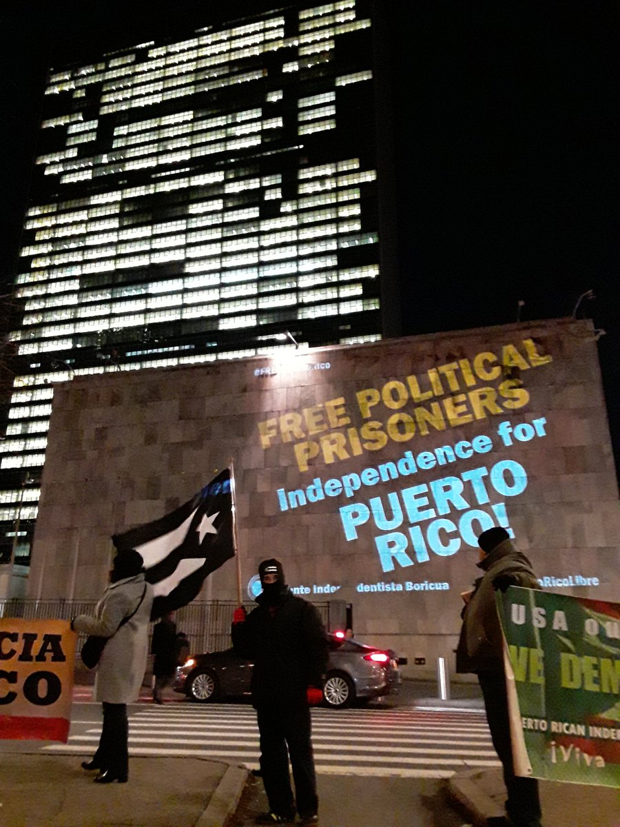 ManuelEMelende5's tweet image. Protesta del Frente Independentista Boricua ante la ONU, hoy lunes 18 de febrero.