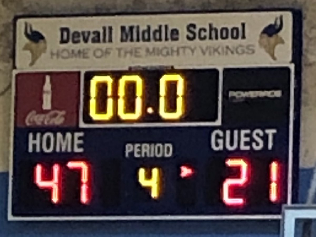 Congrats to the Viking Boys’ Basketball Team.  It’s a wrap on an undefeated season at home! <a href="/Devall_Middle/">Devall Middle School</a> 
🏀💙🏀💙🏀💙🏀💙🏀💙