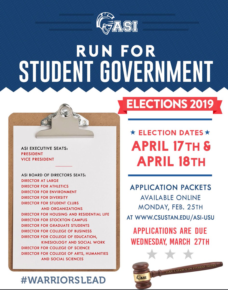 asisc_stanstate's tweet photo. Are you interested in being a part of Student Government!? Now is your chance to take a stance on student issues! Application packets become available NEXT WEEK! Stay tuned! 👀 #ASIStudentGovernment https://t.co/JXWdy7Q48G